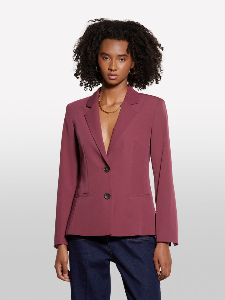 Burgundy slim fit blazer - women's blazers - Burgundy | Sisley image number 3
